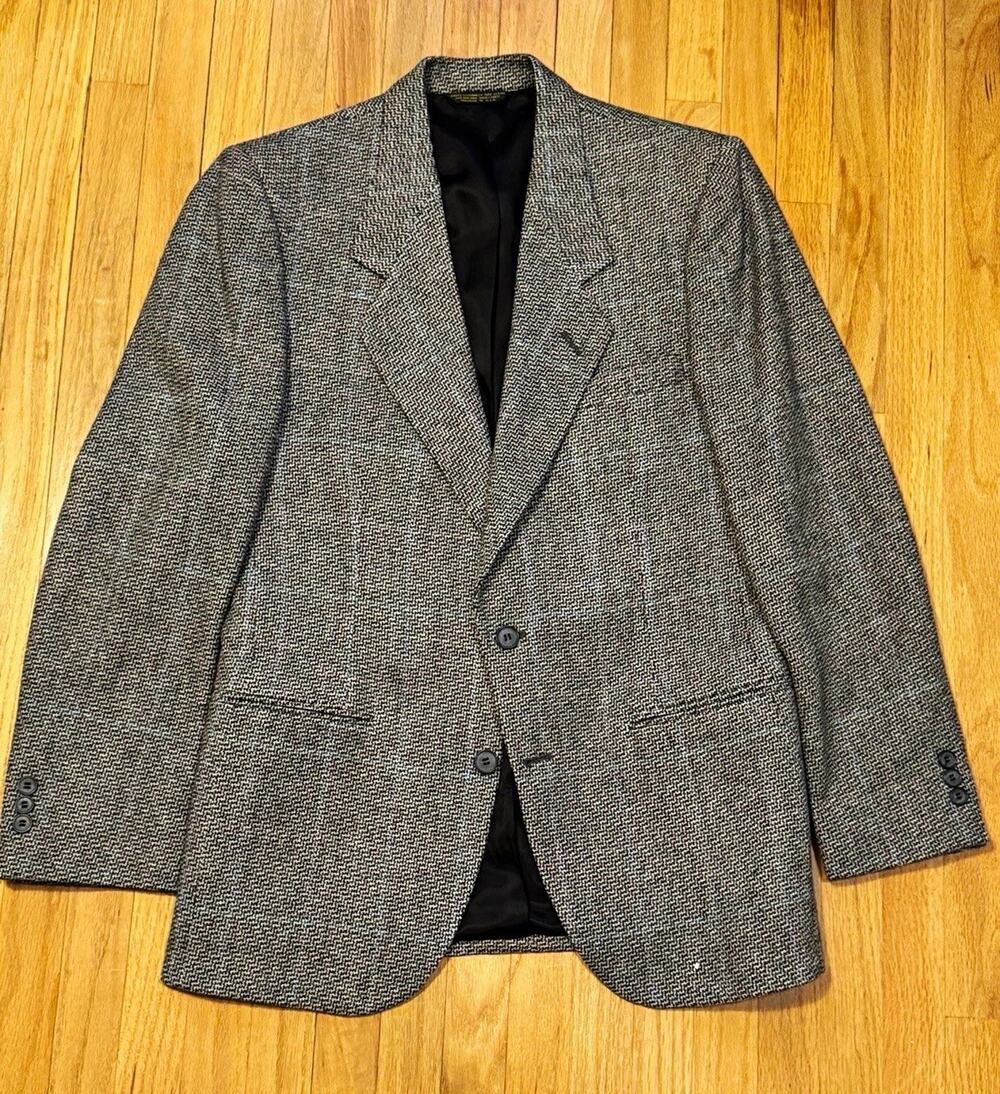 Vintage WT Nino Cerruti Rue Royale Blazer 40R May Co Herringbone Wool UnionMade
